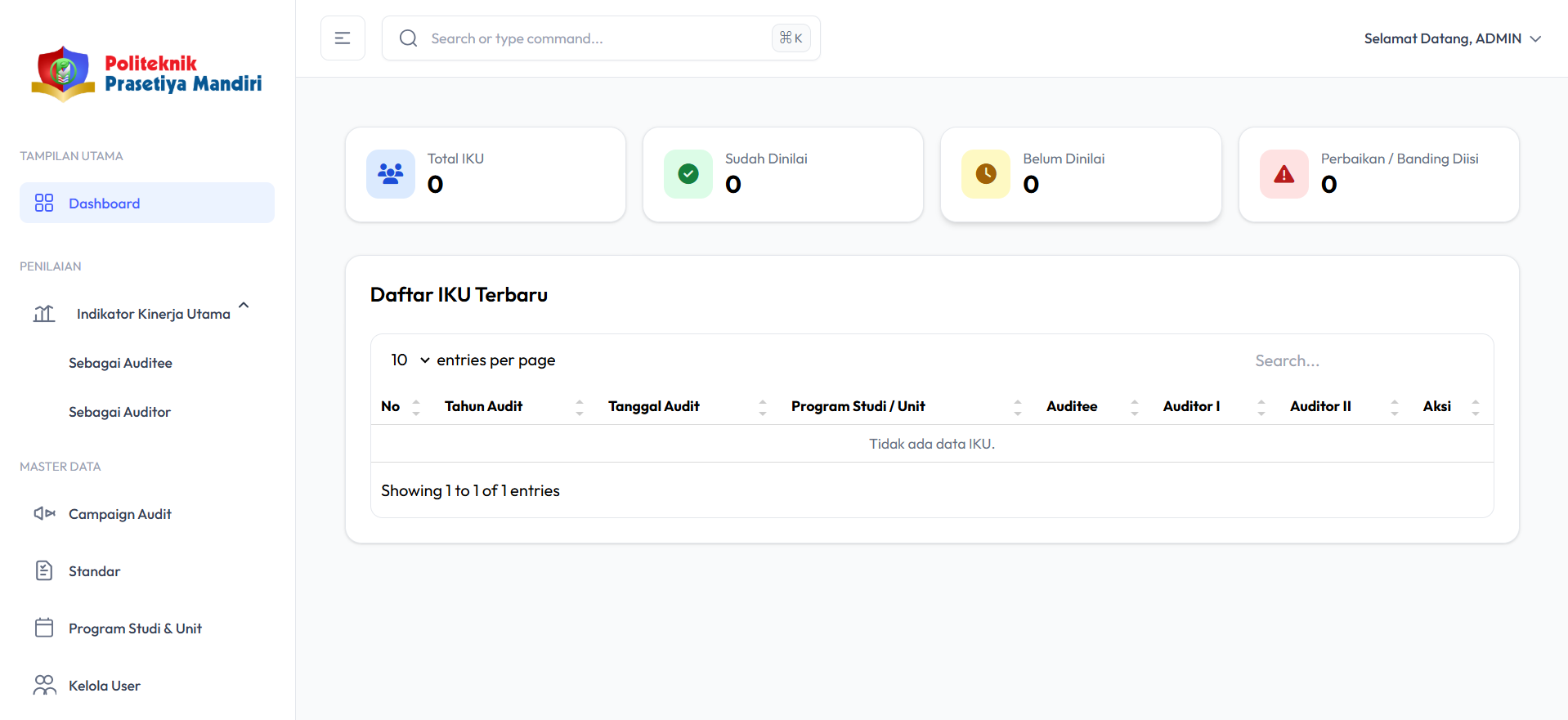 Internal Web Audit System
